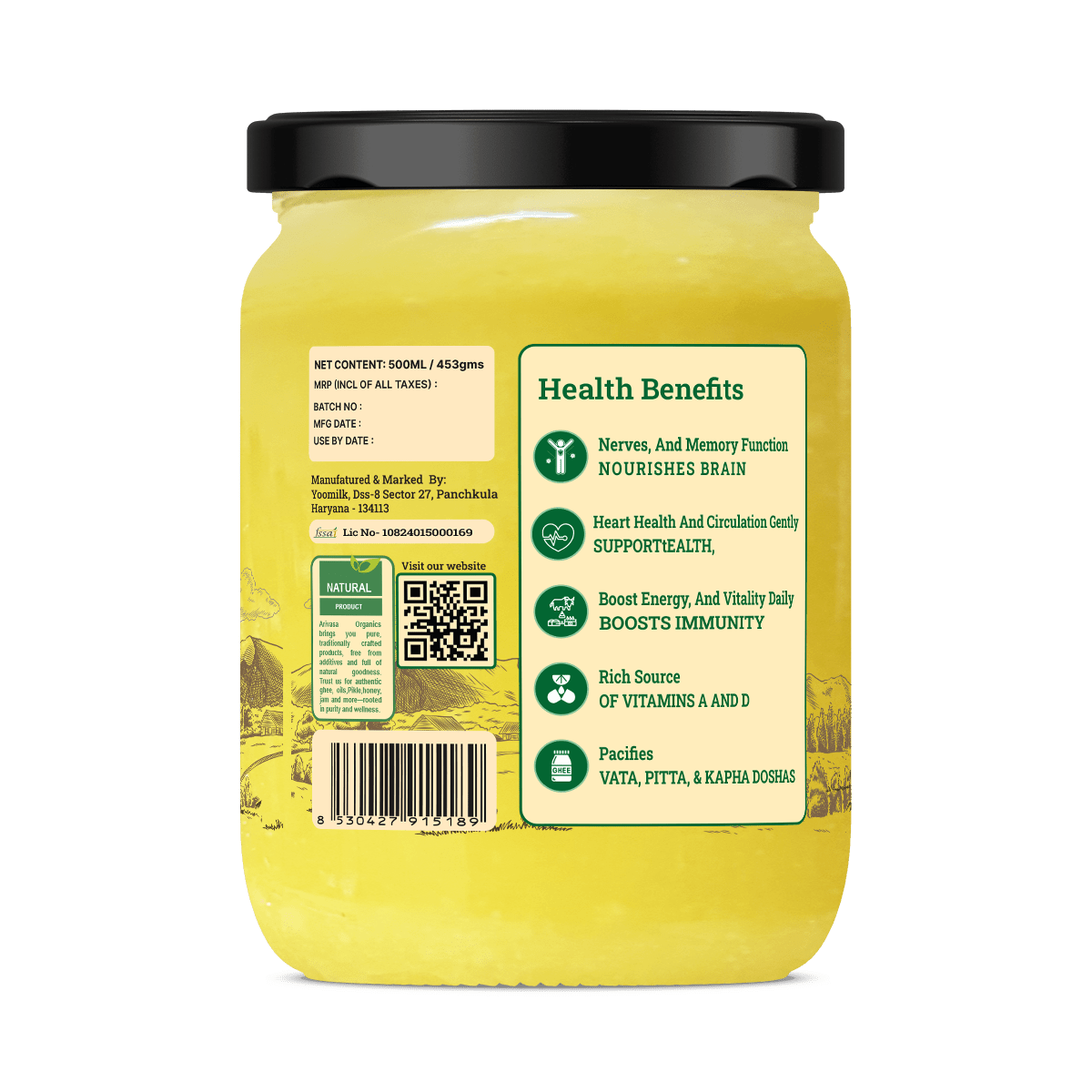 A2 BILONA COW GHEE <span>Fresh From Farms in Tamil Nadu | Bilona Churned | A2-Verified Milk from Desi Cows | 70+ Quality Checks</span> - My Store-Size--