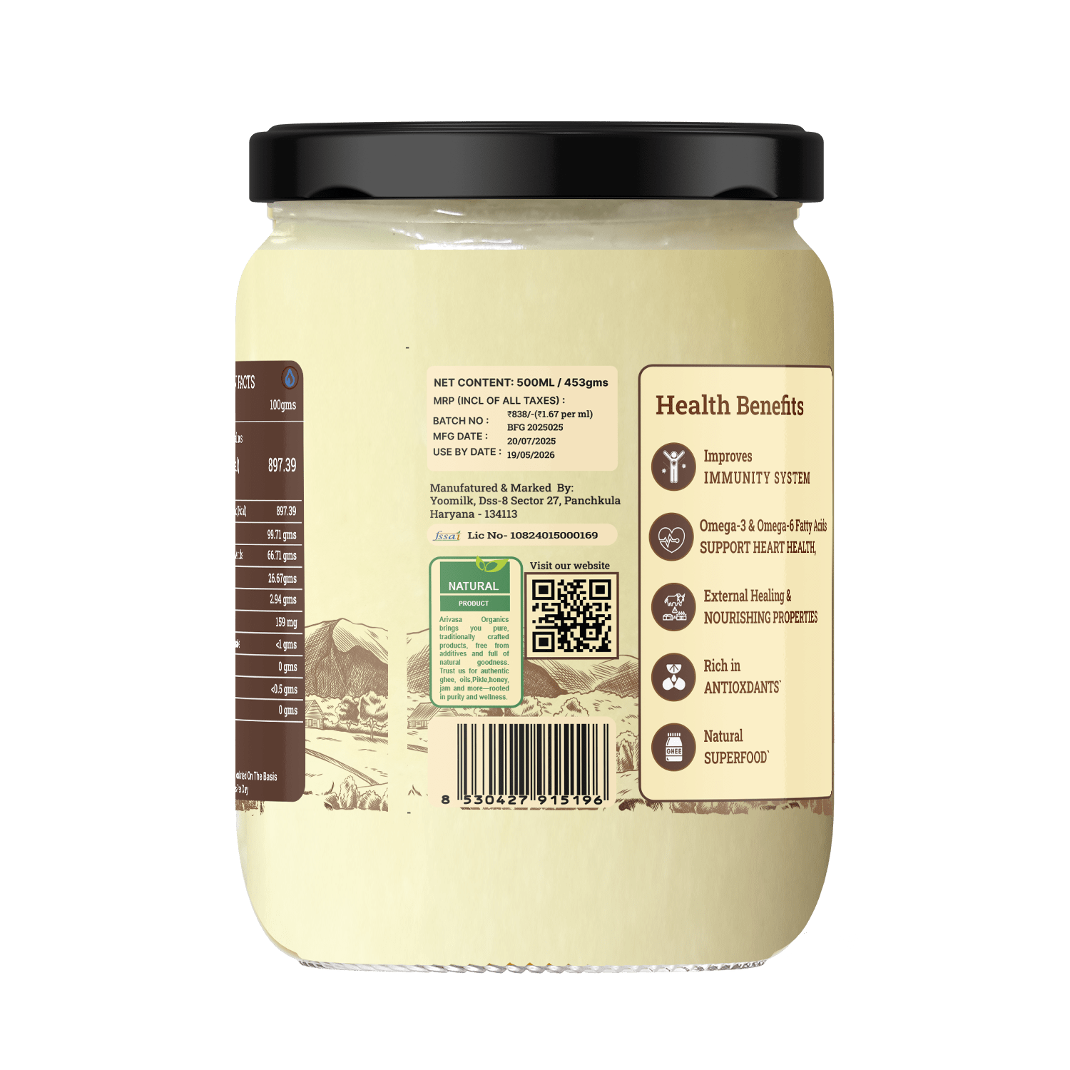 A2 MURRAH BUFFALO BILONA GHEE - My Store - 500 Gms - 