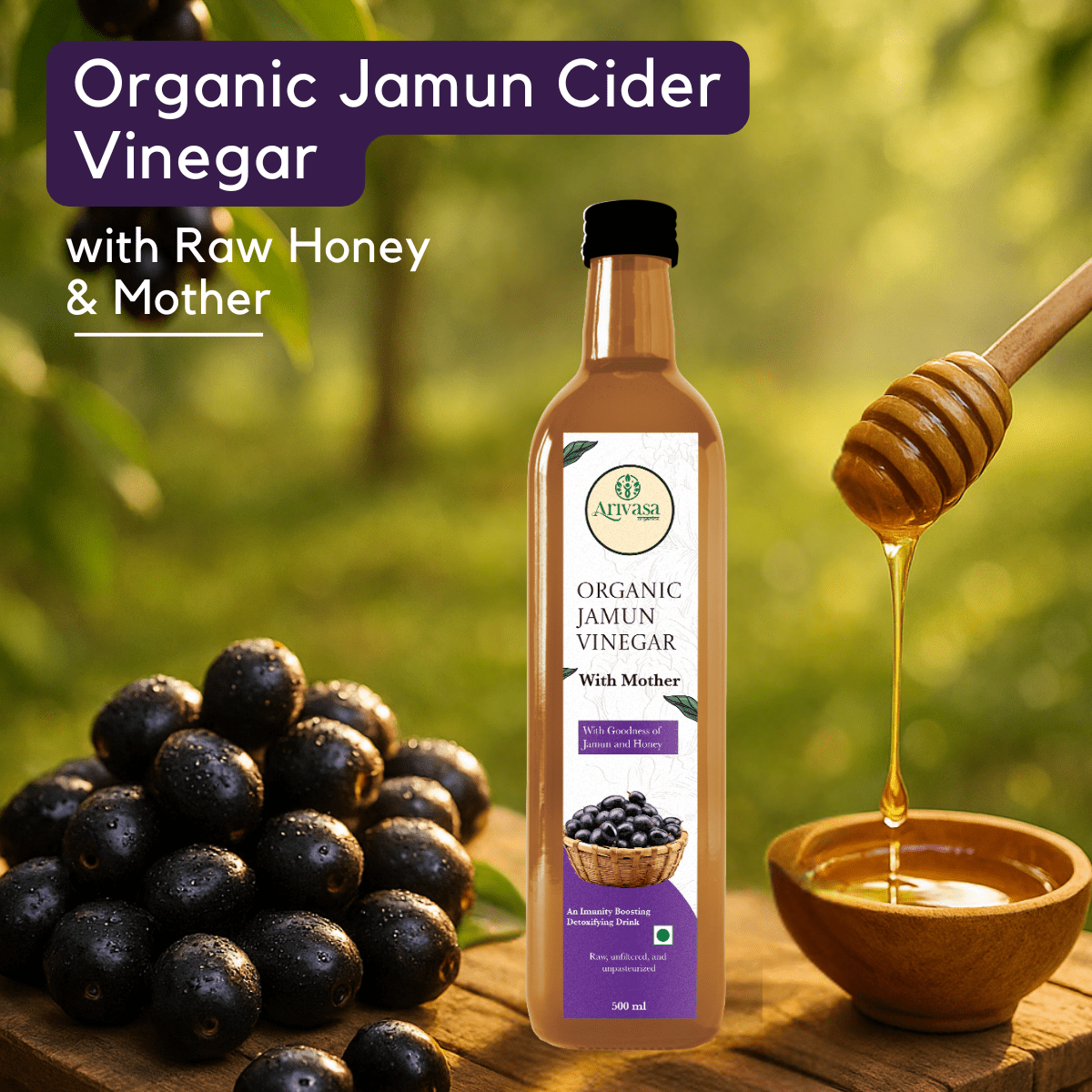 ORGANIC JAMUN CIDER VINEGAR - My Store - 500 ML - 