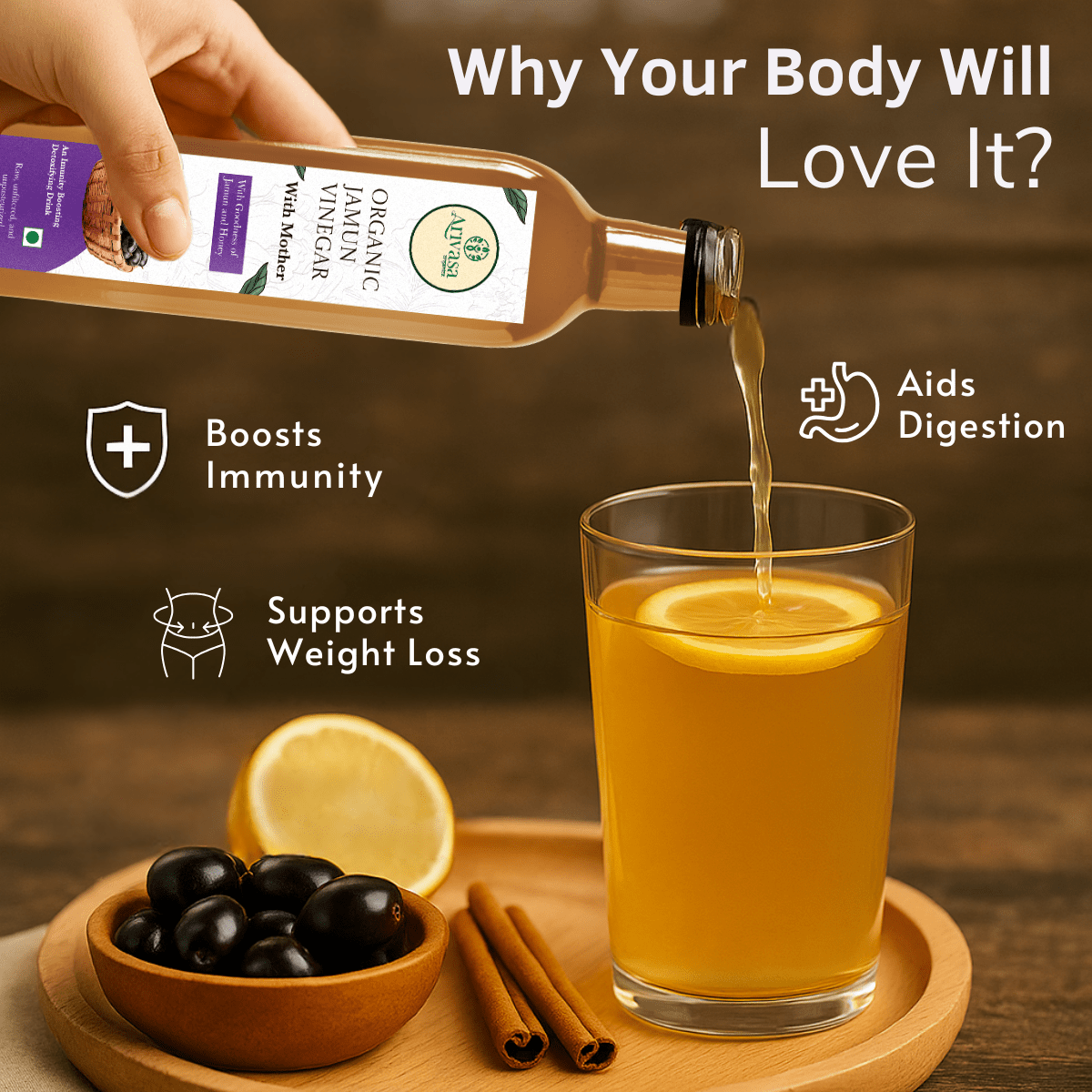 ORGANIC JAMUN CIDER VINEGAR - My Store - 500 ML - 