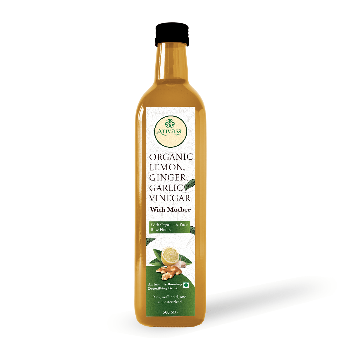 ORGANIC LEMON GINGER GARLIC CIDER VINEGAR - My Store - 500 ML - 