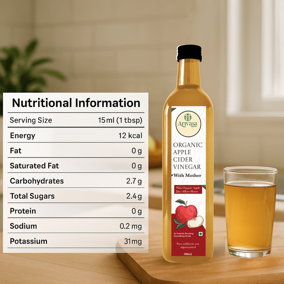 ORGANIC APPLE CIDER VINEGAR - My Store - 500 ML - 